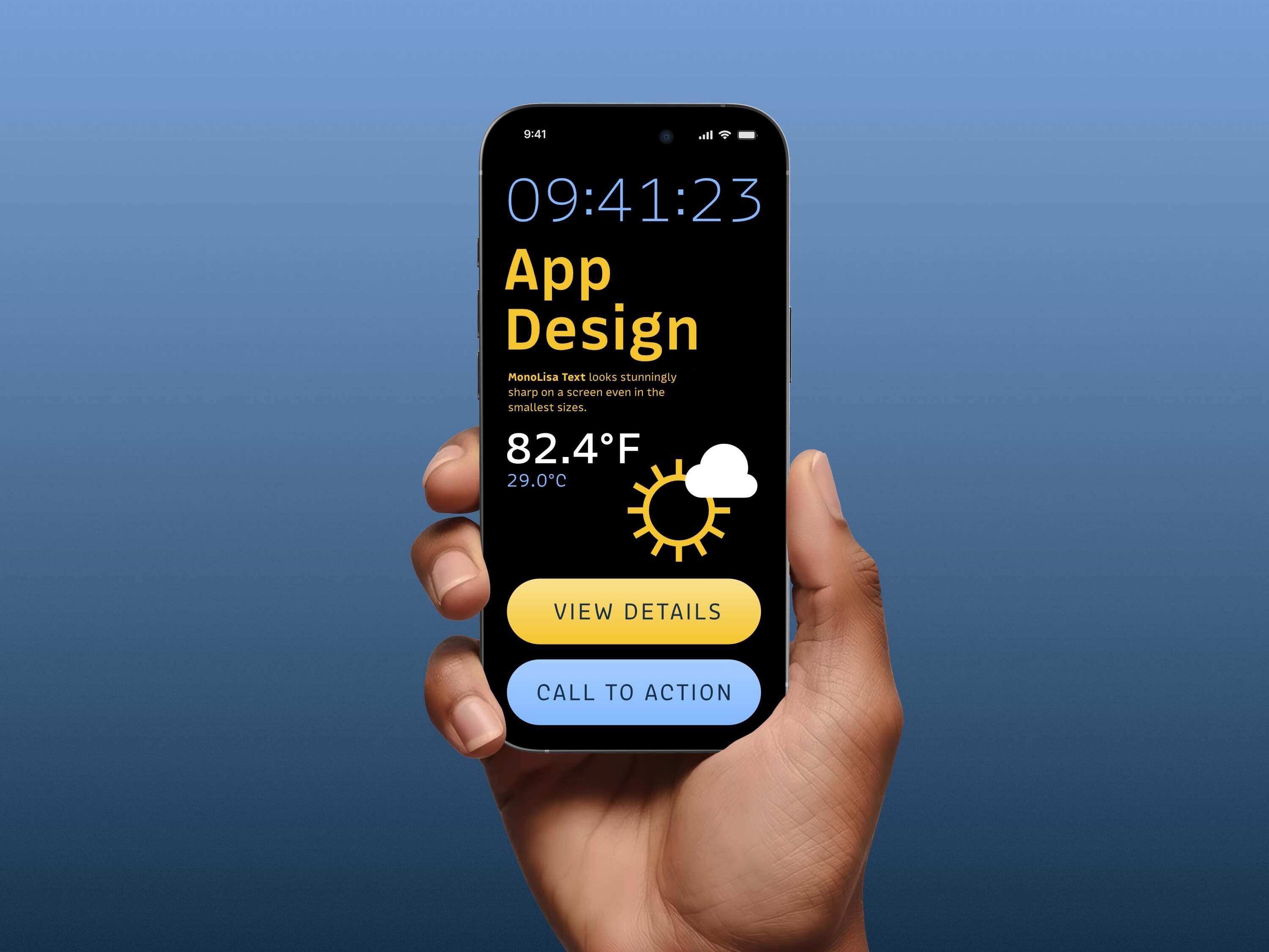 MonoLisa Text in app design
